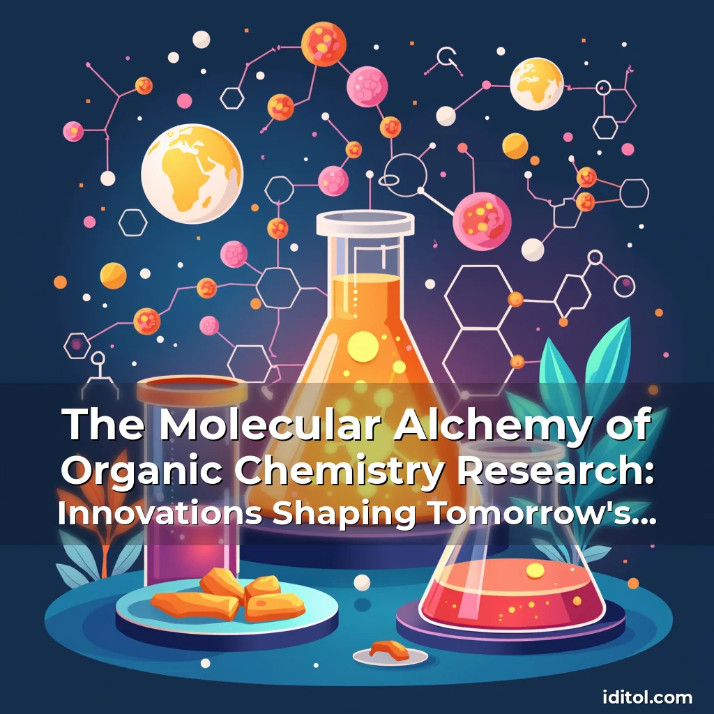 Read more about the article The Molecular Alchemy of Organic Chemistry Research: Innovations Shaping Tomorrow’s Science